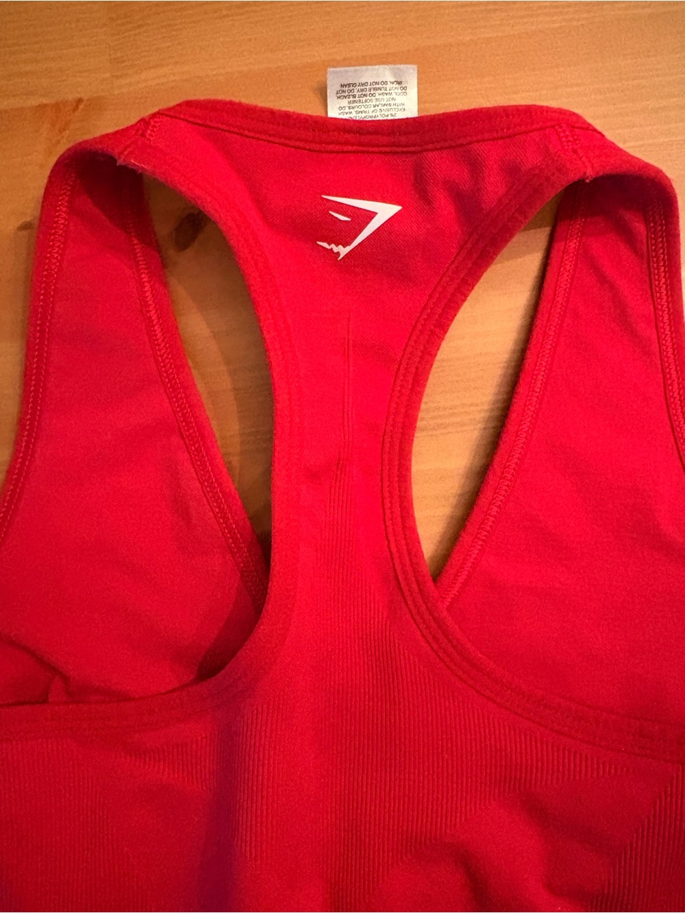 Gymshark Red Varsity Racerback Sports Bra - Picture 6 of 9